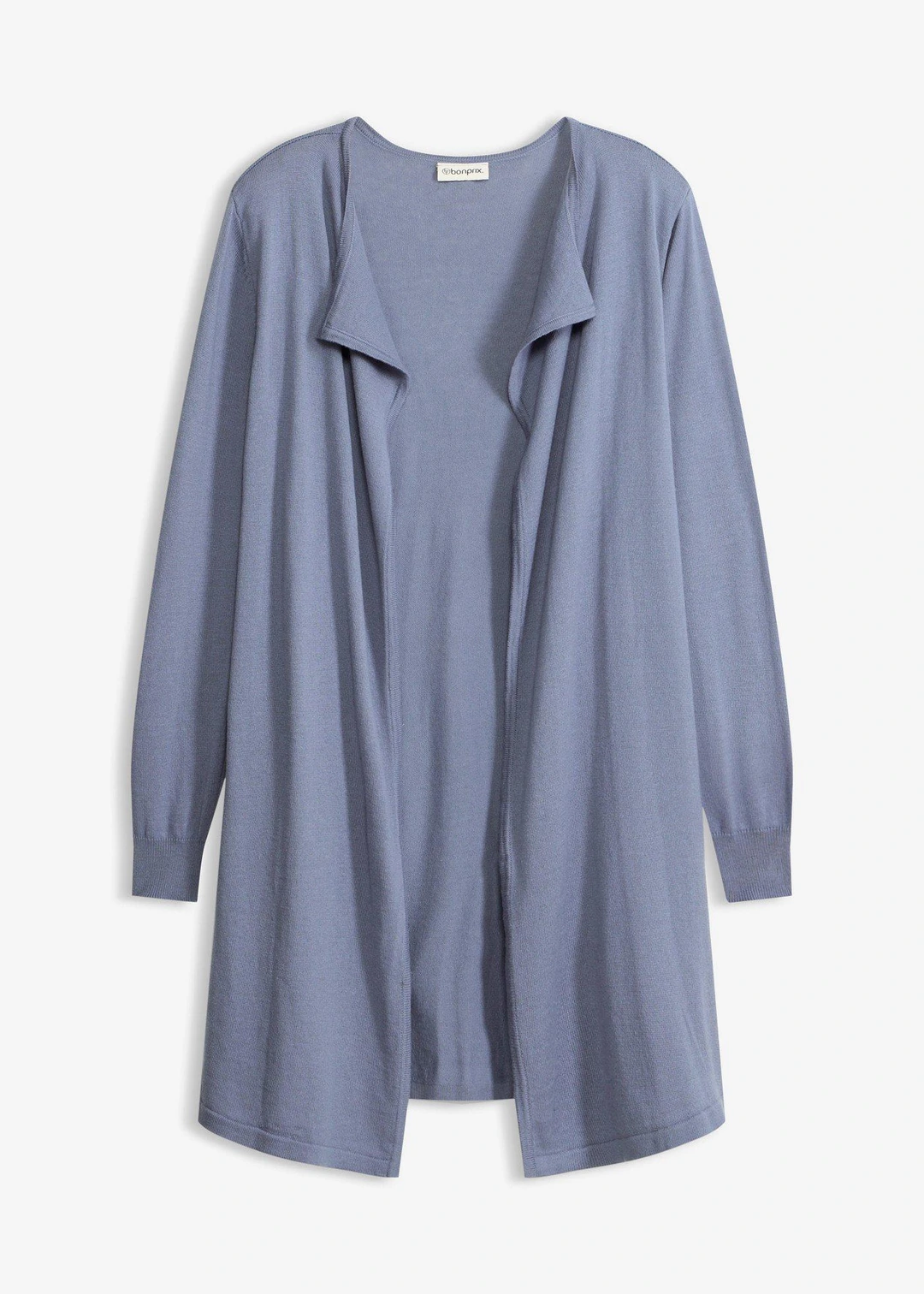 Long gilet en maille de coton mélangé