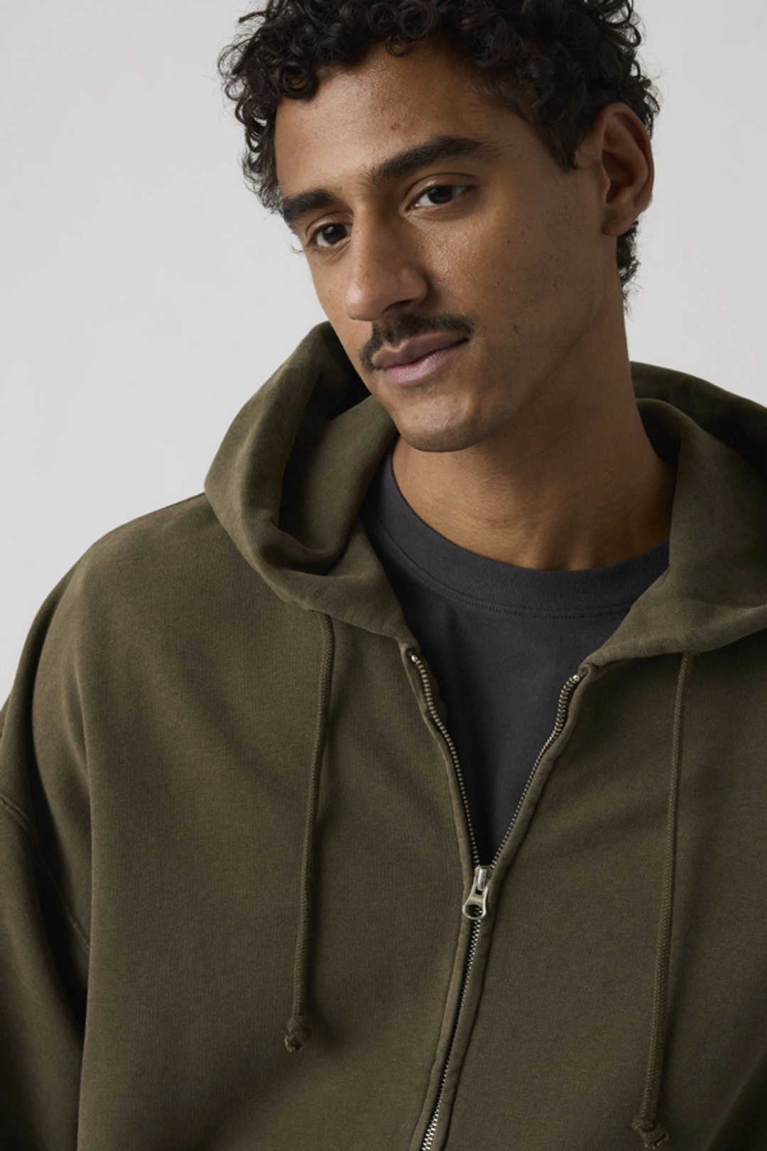Levi's Sweat Shirt Zippé Hayes Boxy - Homme - Blanc / Falke Birch Camo Silvery Tonal - XL - 2