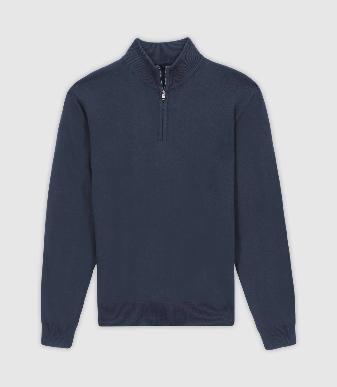 IZAC - Pull col demi zip indigo
