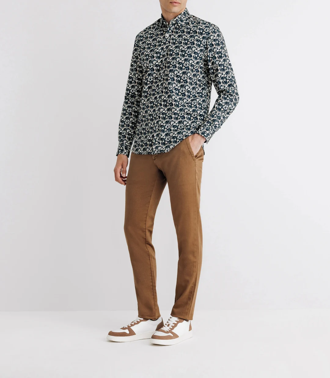 IZAC - Chemise à fleurs marine