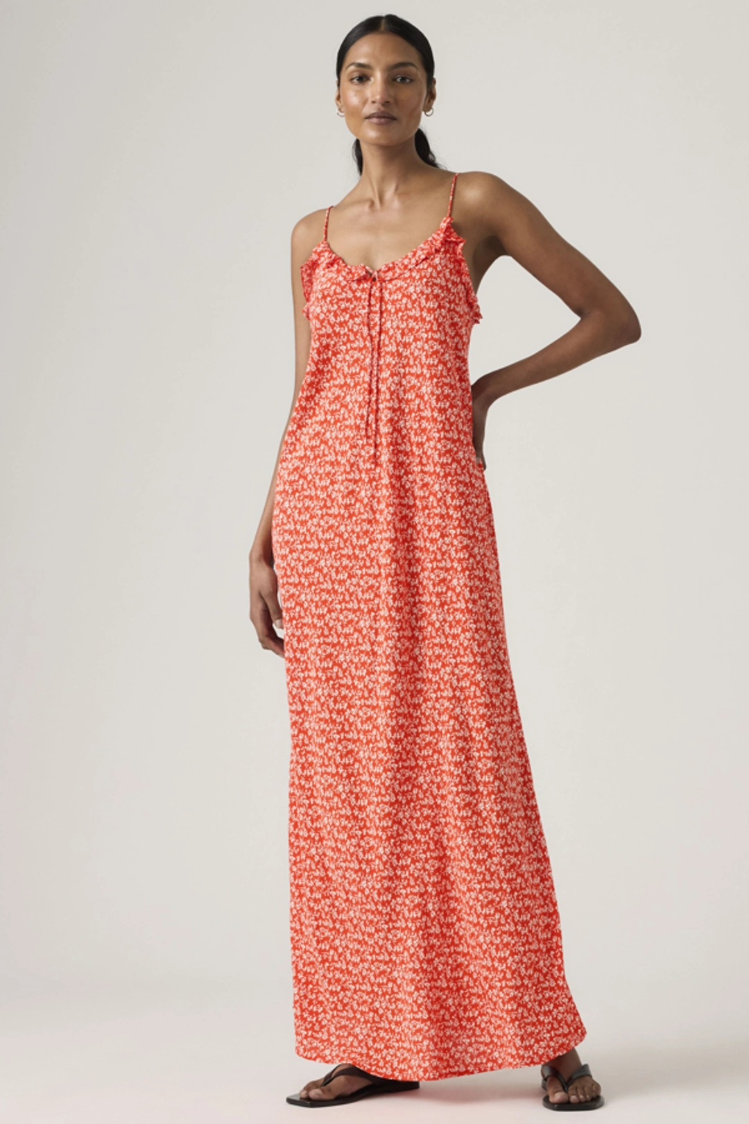 Levi's Robe À Bretelles Mi Longue Sarita - Femme - Rouge / Pamela Floral Wine - XS