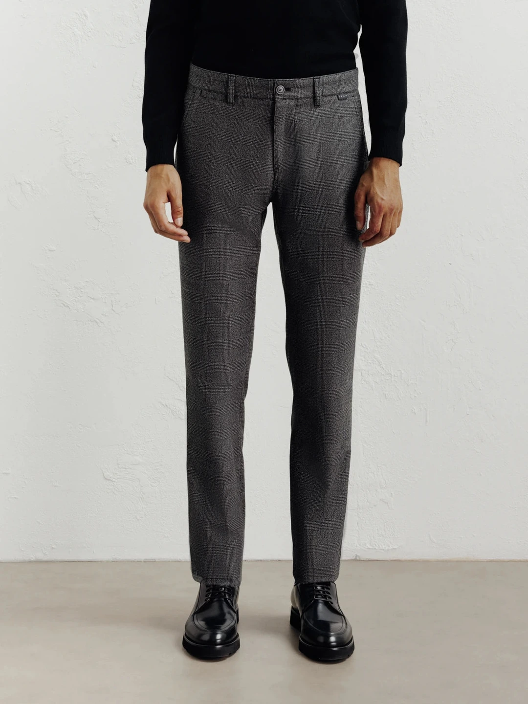 IZAC - Pantalon carreaux anthracite