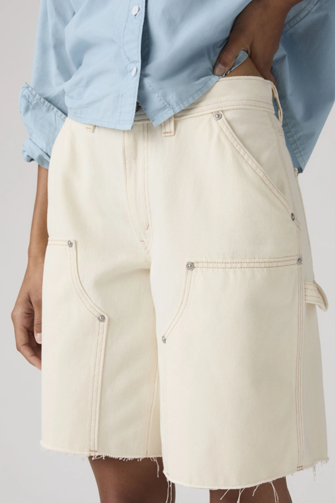 Levi's Short Baggy Dad Utility - Femme - Blanc / Yeah No Yeah - 32 - 2
