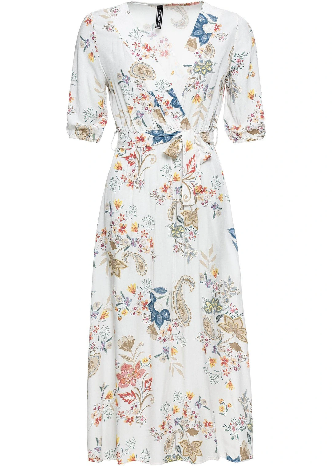 Robe midi en viscose fluide