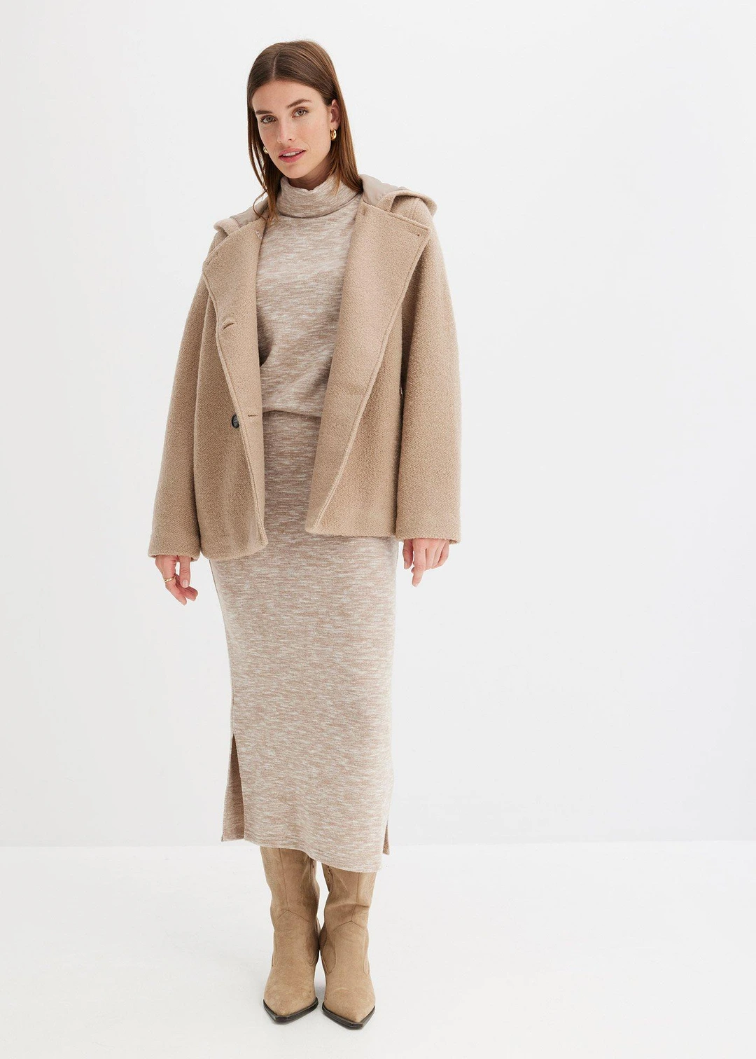 Caban en maille bouclette douce