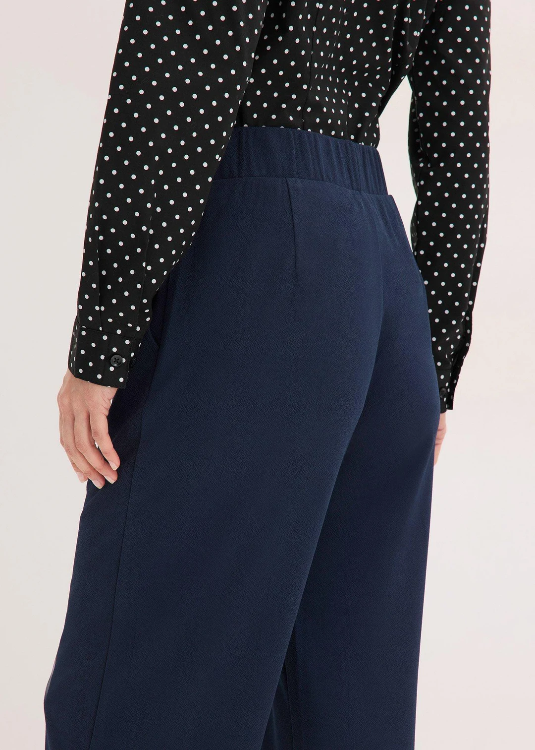 Pantalon élastiqué en interlock épais - 3
