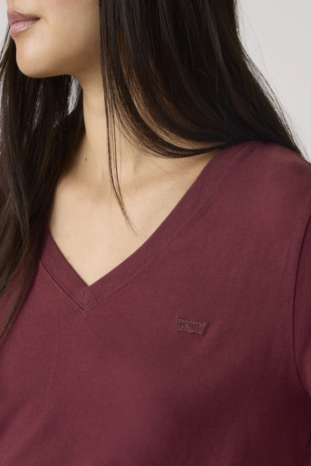Levi's T Shirt En Coton Col V Favorite - Femme - Vert / Deep Depths - XS - 2