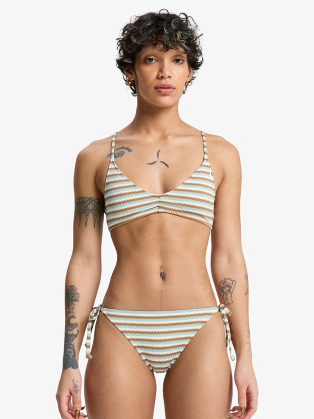 Clickity Clack - Bas de bikini à nouer sur les côtés Marron Femme