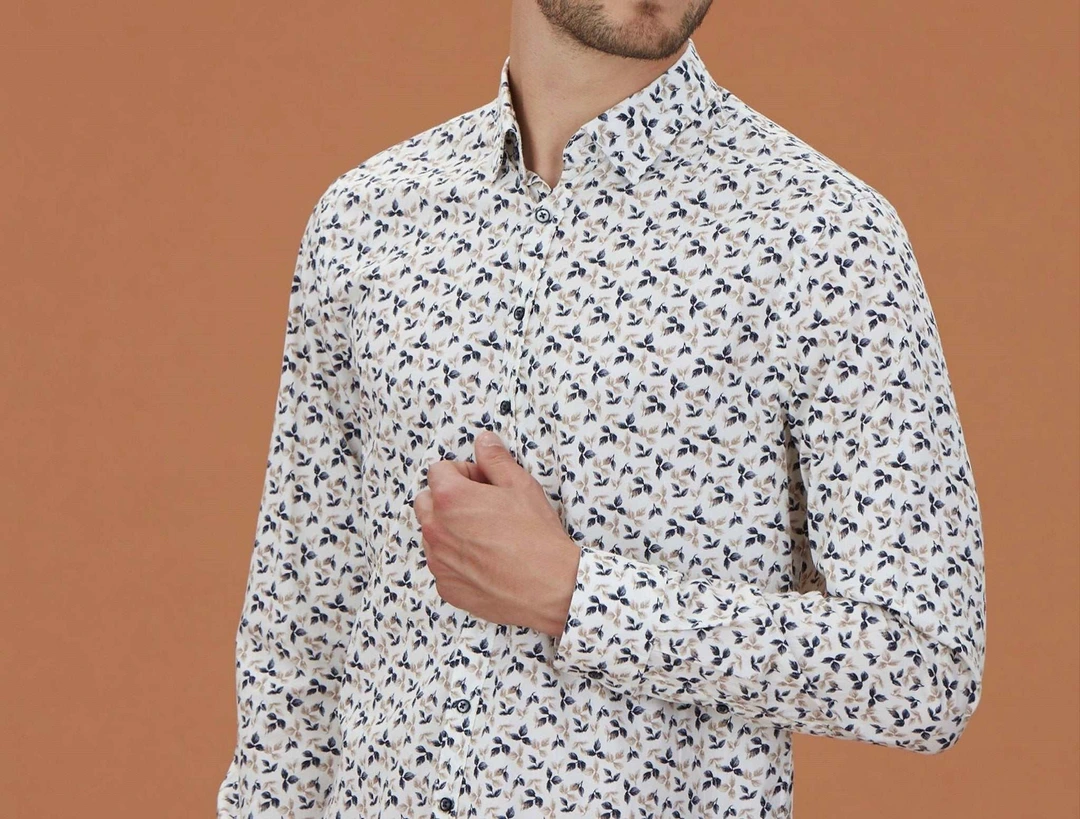 IZAC - Chemise casual à imprimé beige ''Mae''
