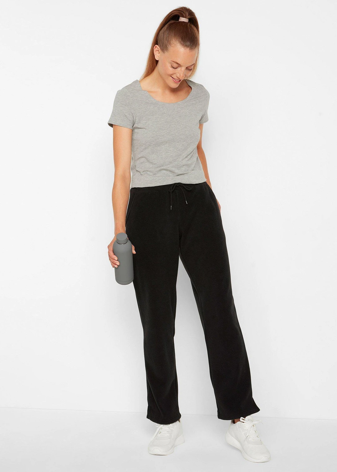 Pantalon large en polaire