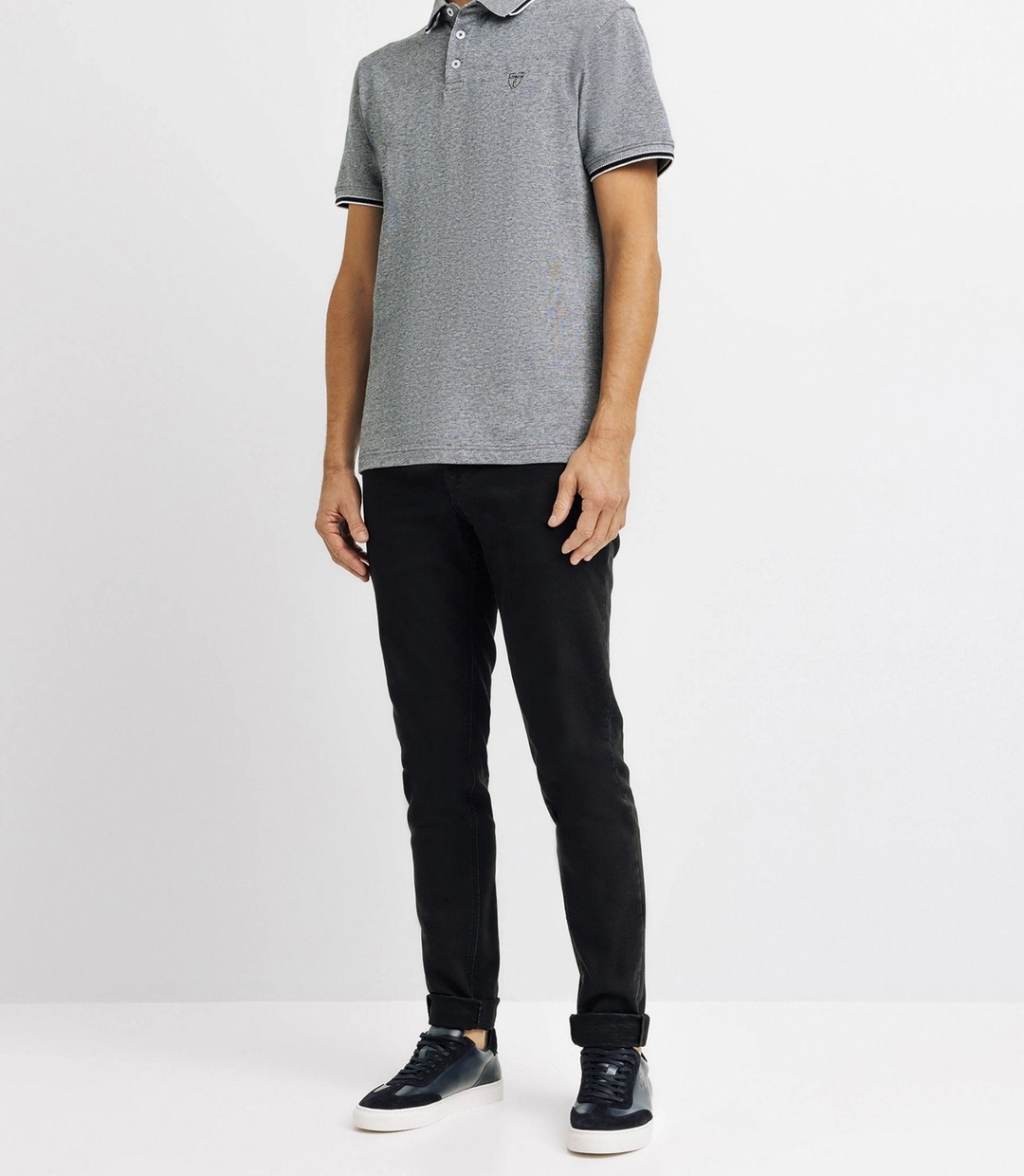 IZAC - Polo piqué avec broderie marine