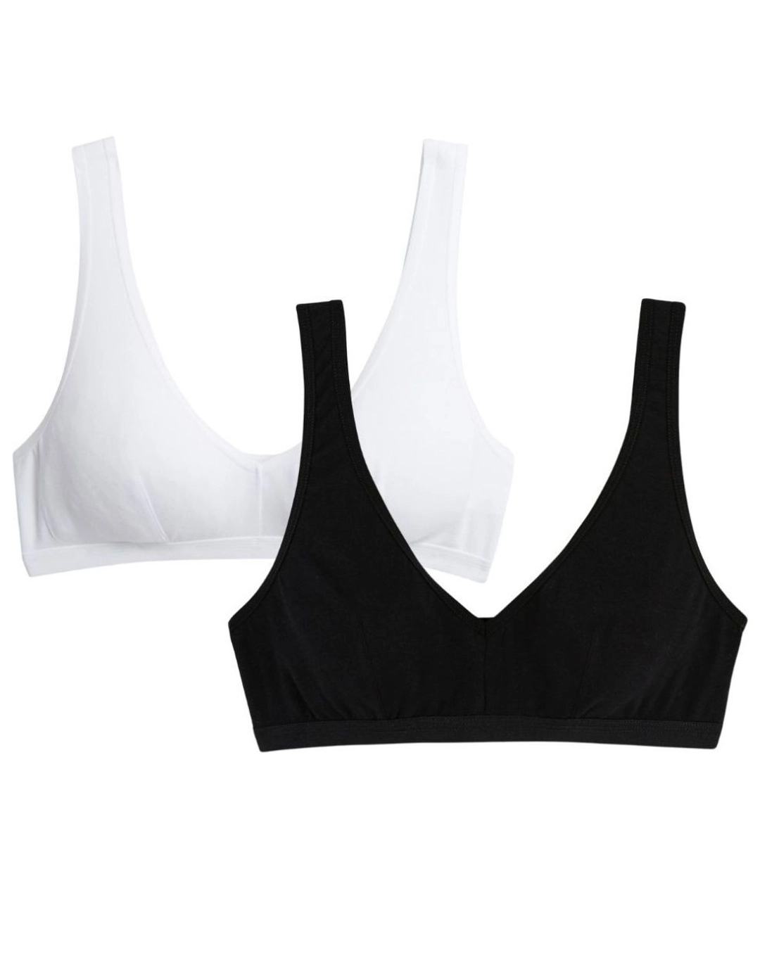 2x Brassières à pinces - Noir + Blanc - Lemahieu