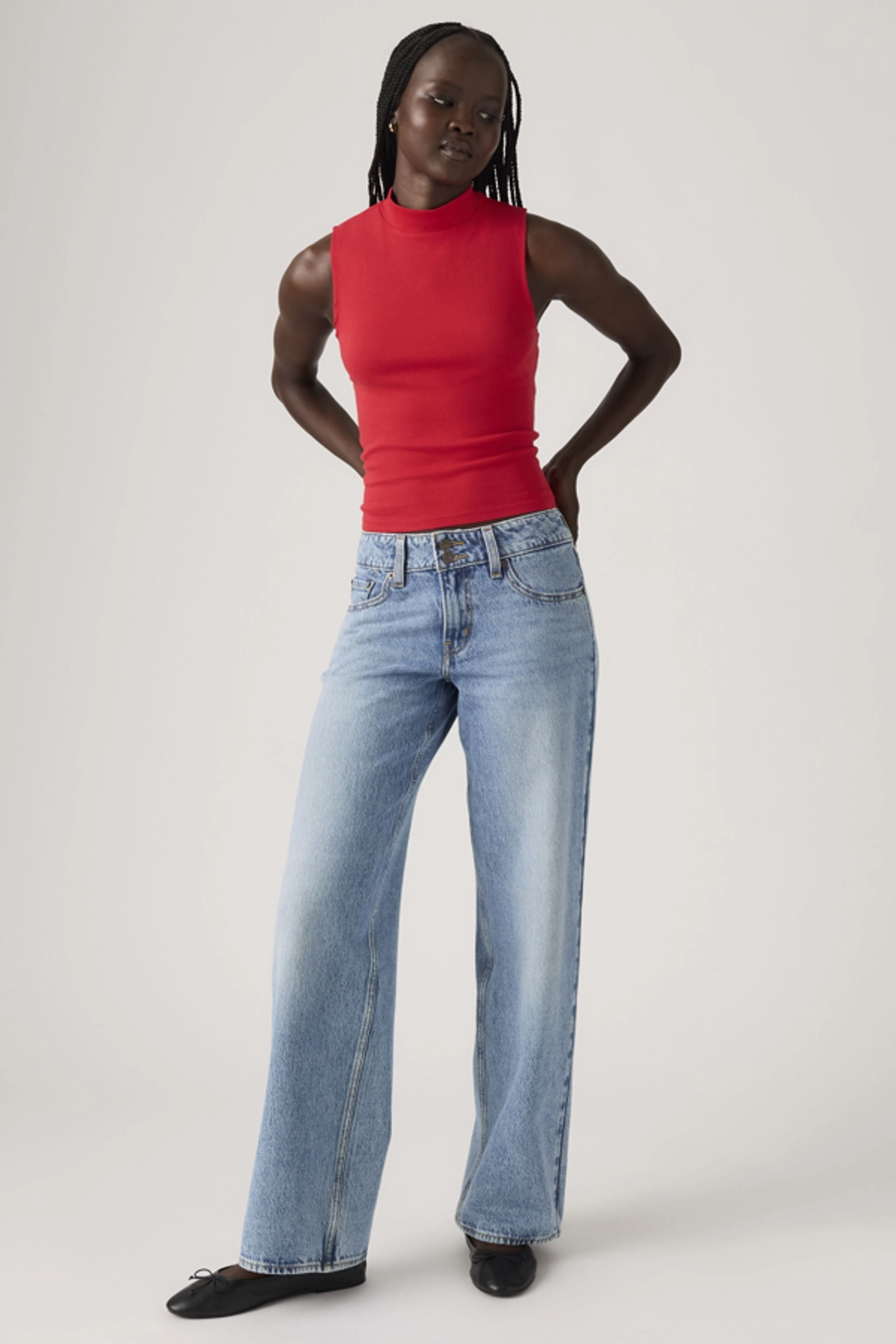 Levi's Jean Superlow Loose - Femme - Bleu / Abraided Art - 34X32