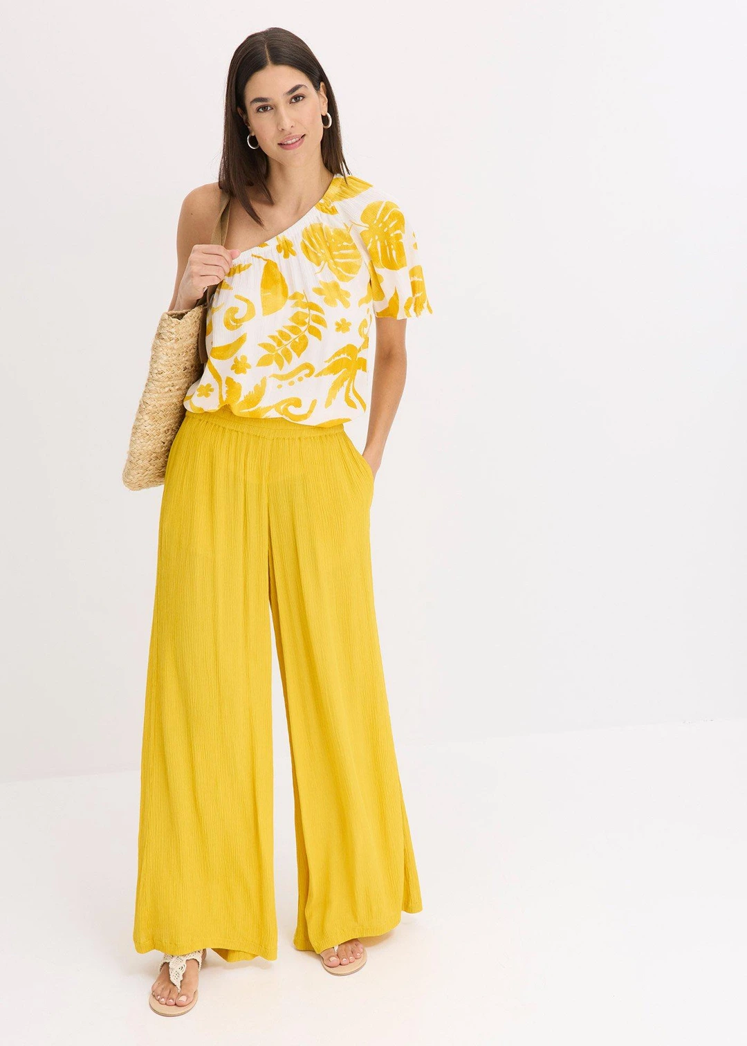 Pantalon taille élastiquée en viscose fluide - 2