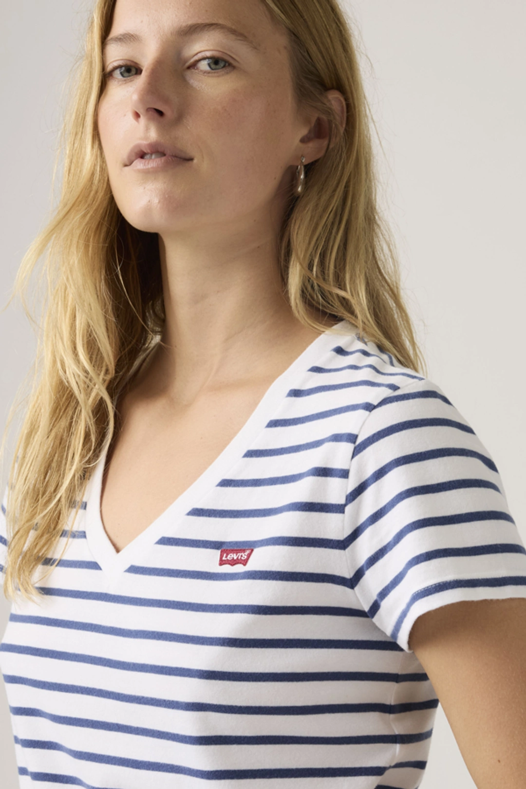 Levi's T Shirt Col V Perfect - Femme - Bleu / Pale Blue - XS - 2