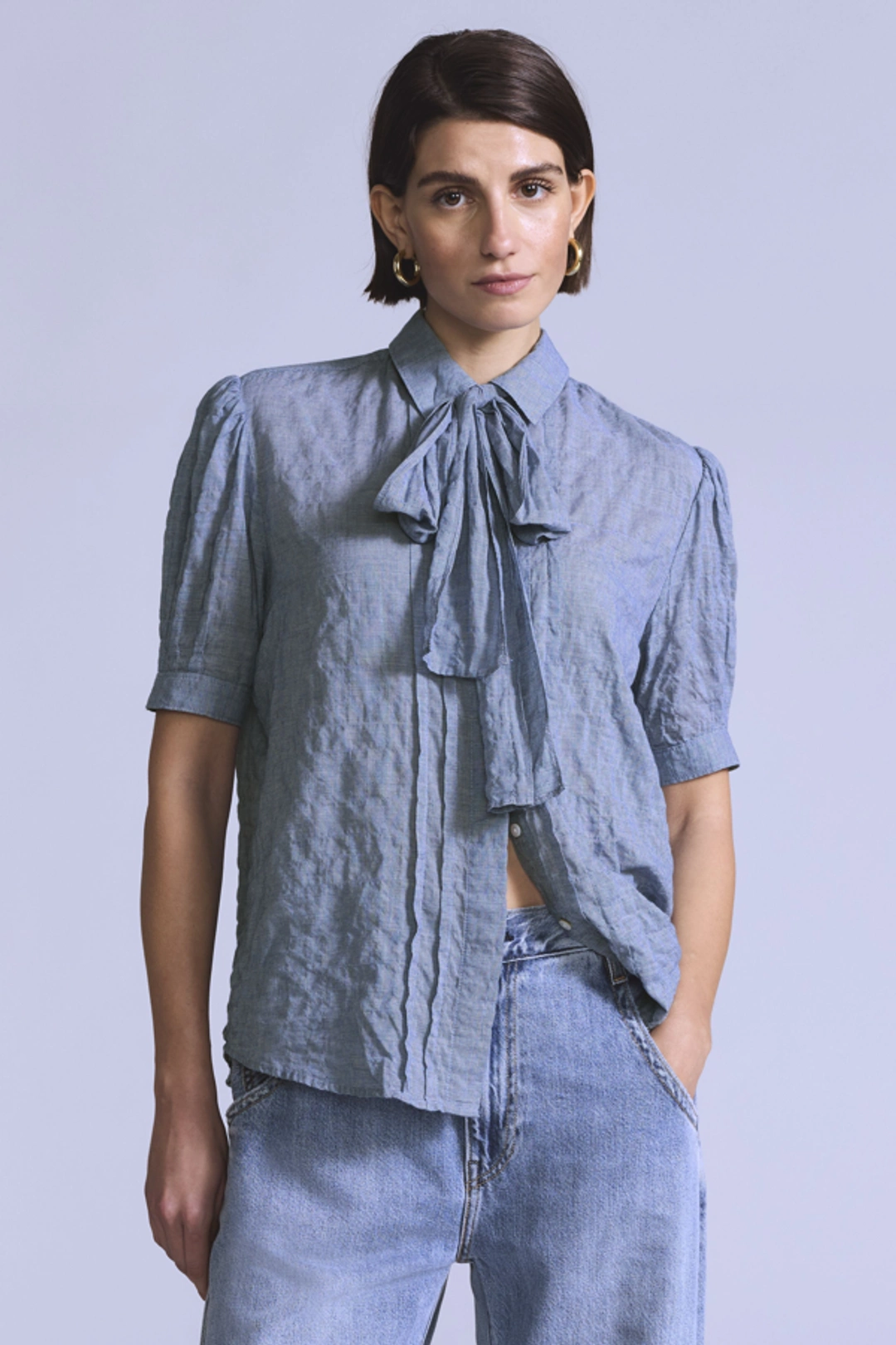 Levi's Chemise Manche Courte Weekend - Femme - Bleu / Btt Mini Plaid Capsule 1 - XS