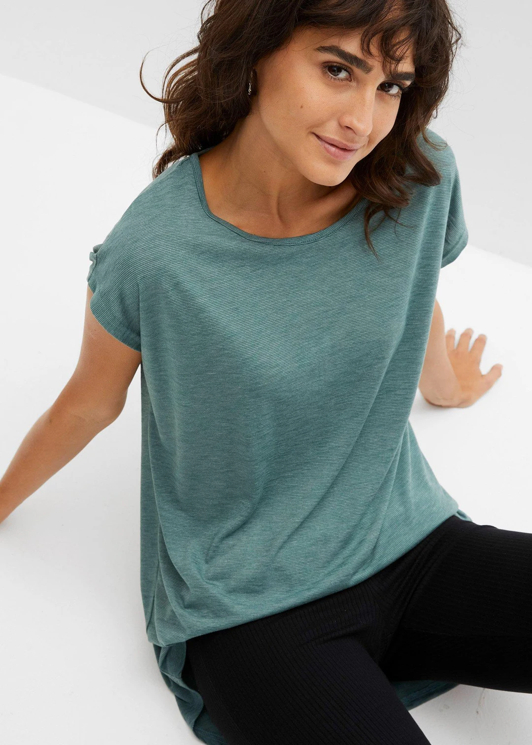 T-shirt long en viscose mélangée - 3