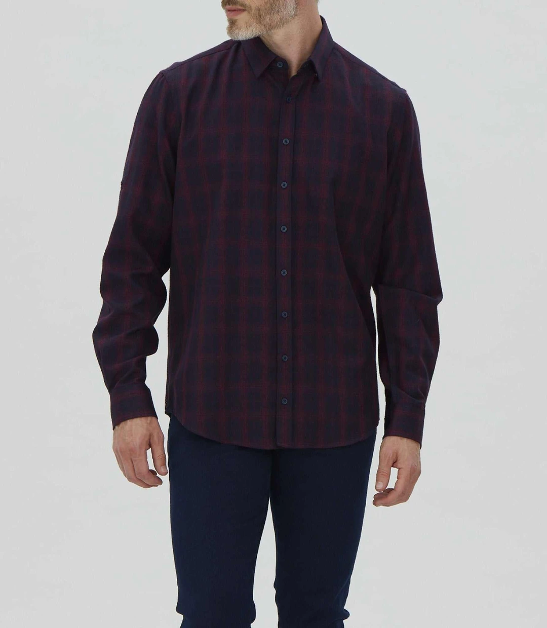 IZAC - Chemise casual à carreaux rouge ''Masis''