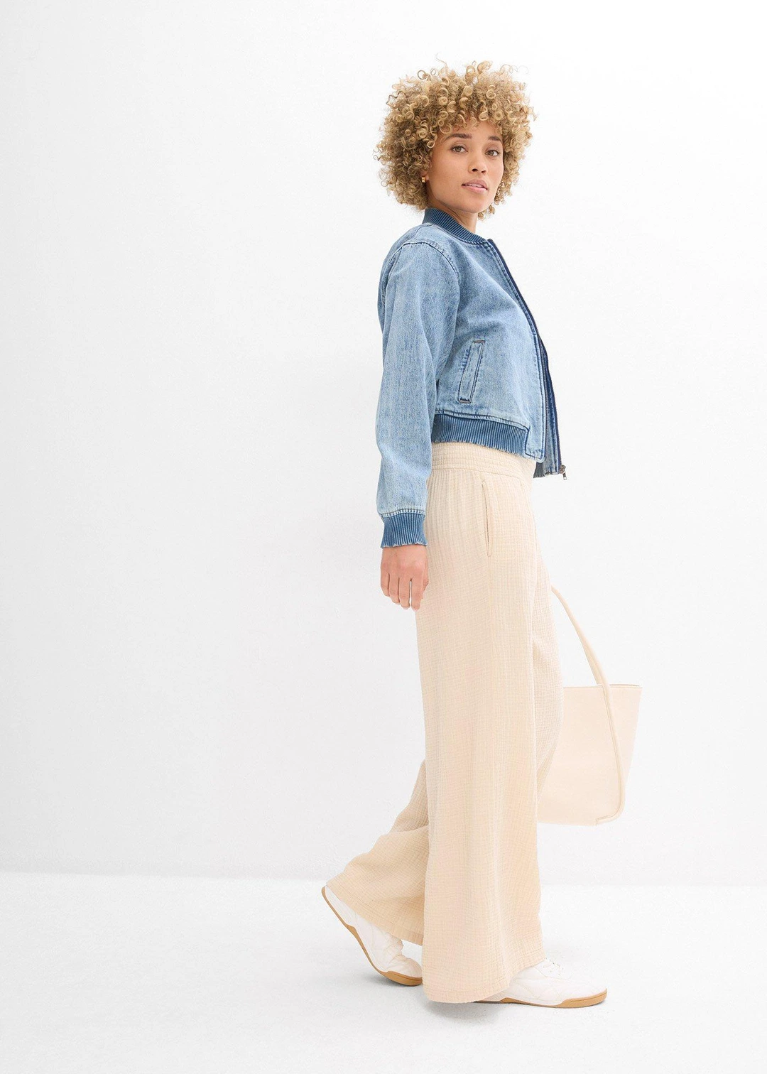 Pantalon palazzo en gaze de coton - 2