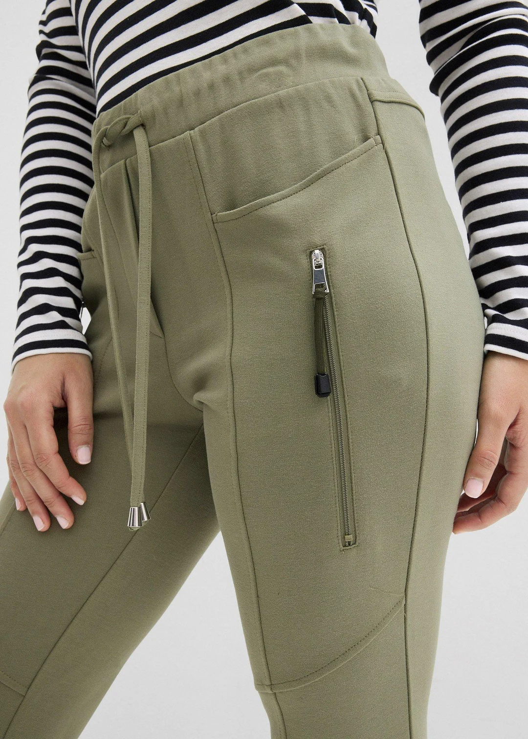 Pantalon à taille élastiquée en Punto di Roma confortable - 3