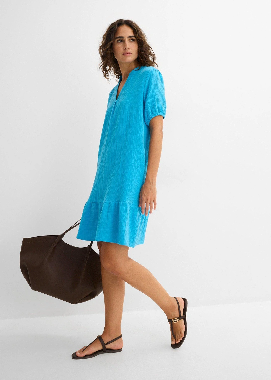 Robe courte en gaze de coton - 2