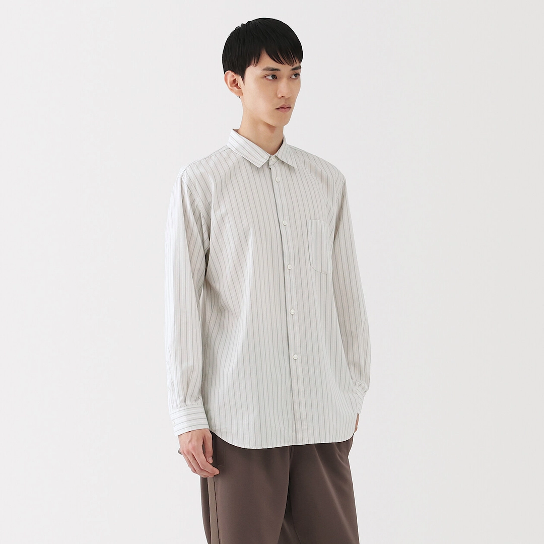 Chemise en popeline de coton pour homme