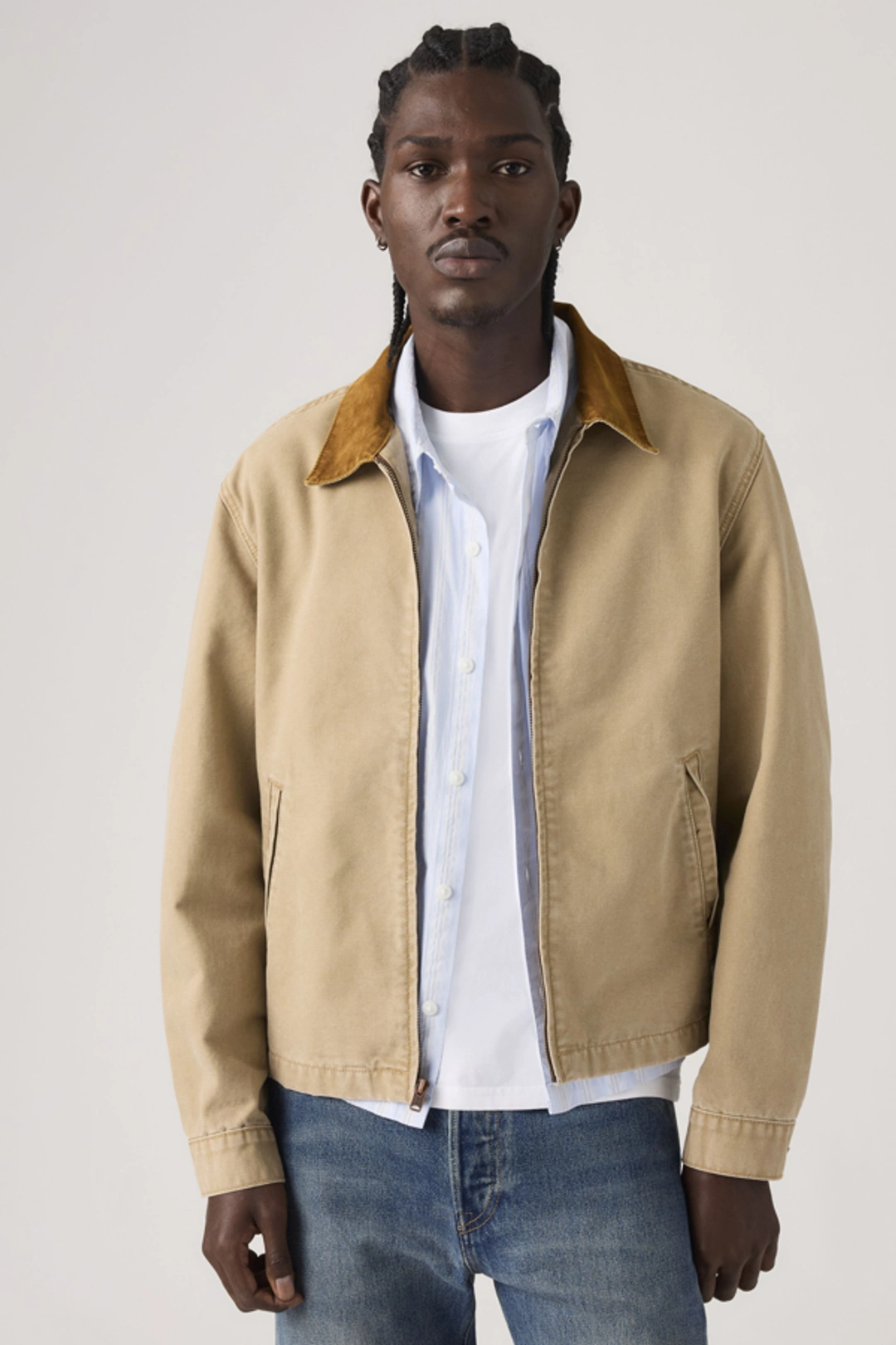 Levi's Veste Zippée Mechanics - Homme - Bleu / Light It Up T - 2XL