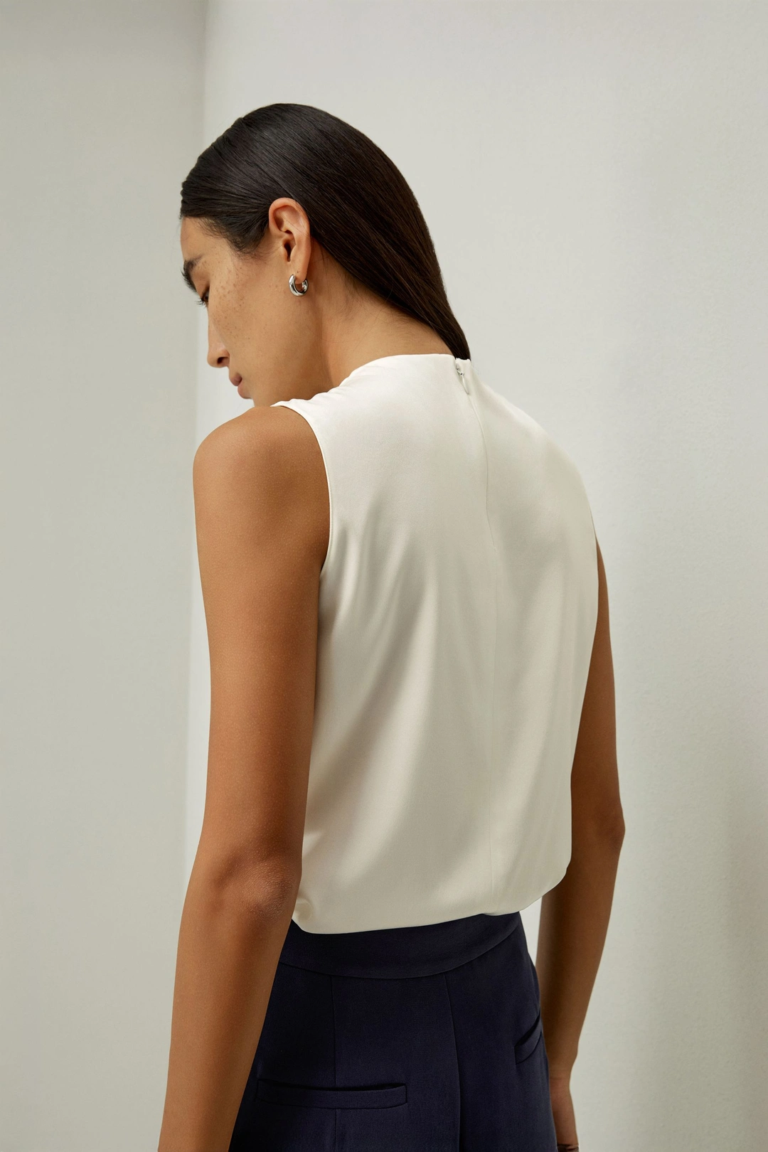 LILYSILK Top Soie Femme Élégance Sans Effort Soie Charmeuse Facile À Assortir S'Accorde Avec N'Importe Quelle Tenue Noir M