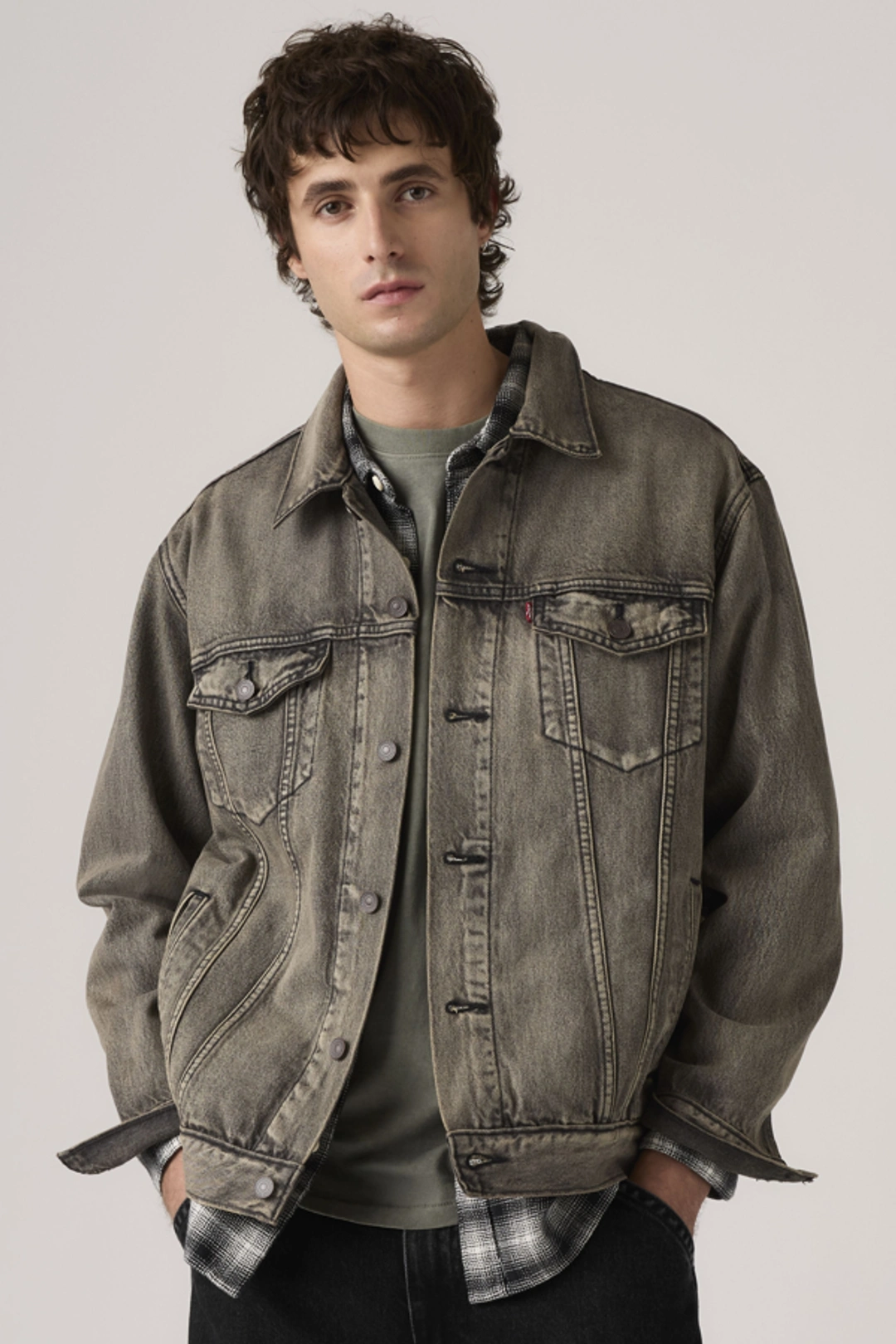 Levi's Veste Trucker Relaxed Type III - Homme - Blanc / Moonstruck - 2XL