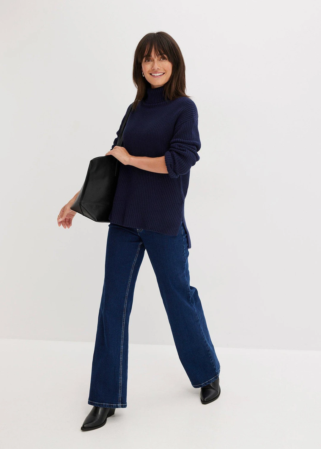 Pull col roulé 100% coton - 2