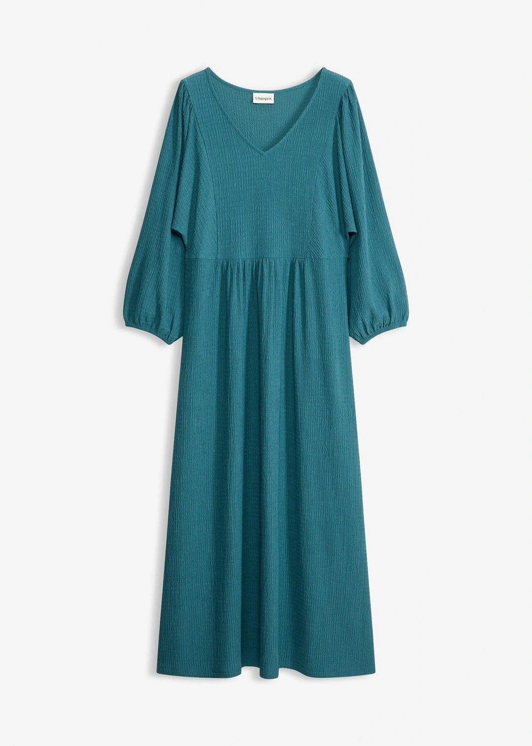 Robe longue en jersey texturé