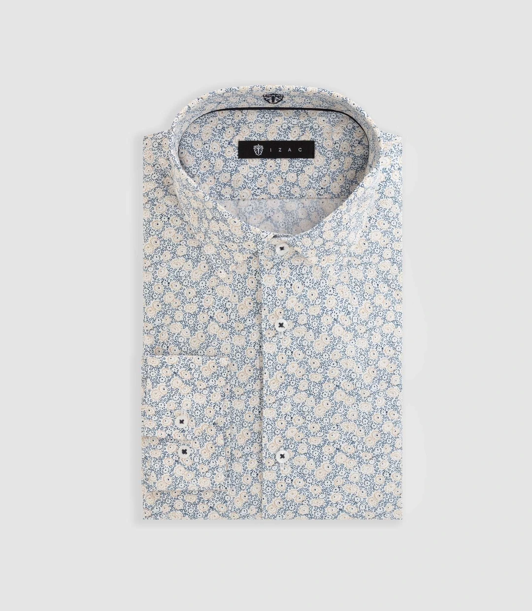 IZAC - Chemise à imprimé floral beige ''Delice''