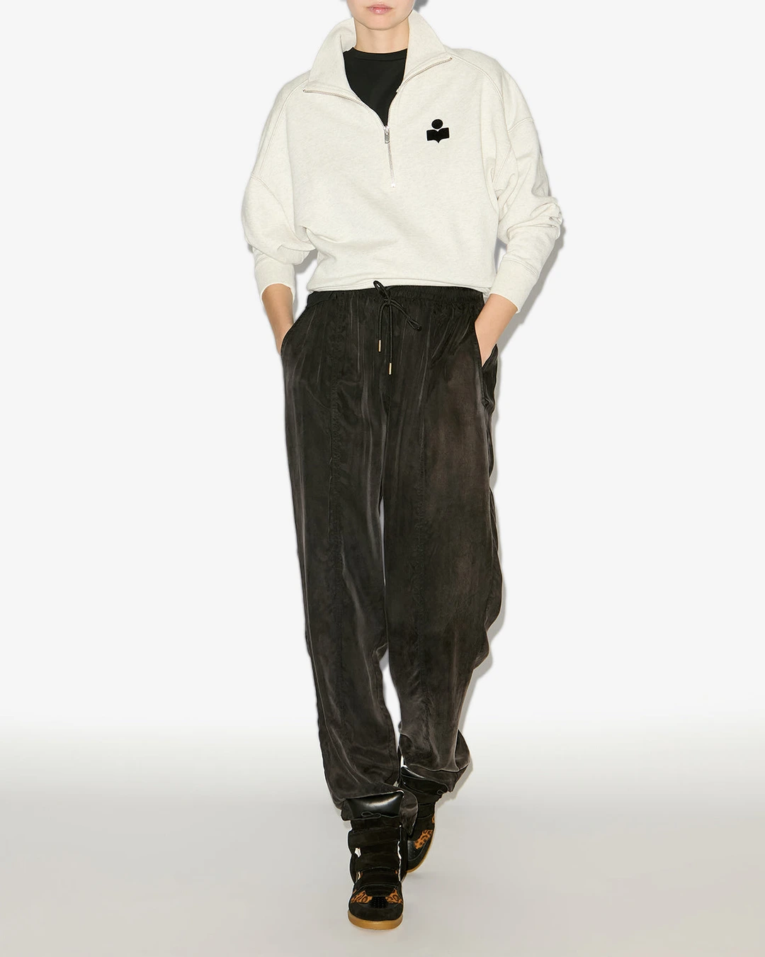 Sweatshirt Ross - Femme - Noir Délavé - Taille 36 - Marant Étoile - 2