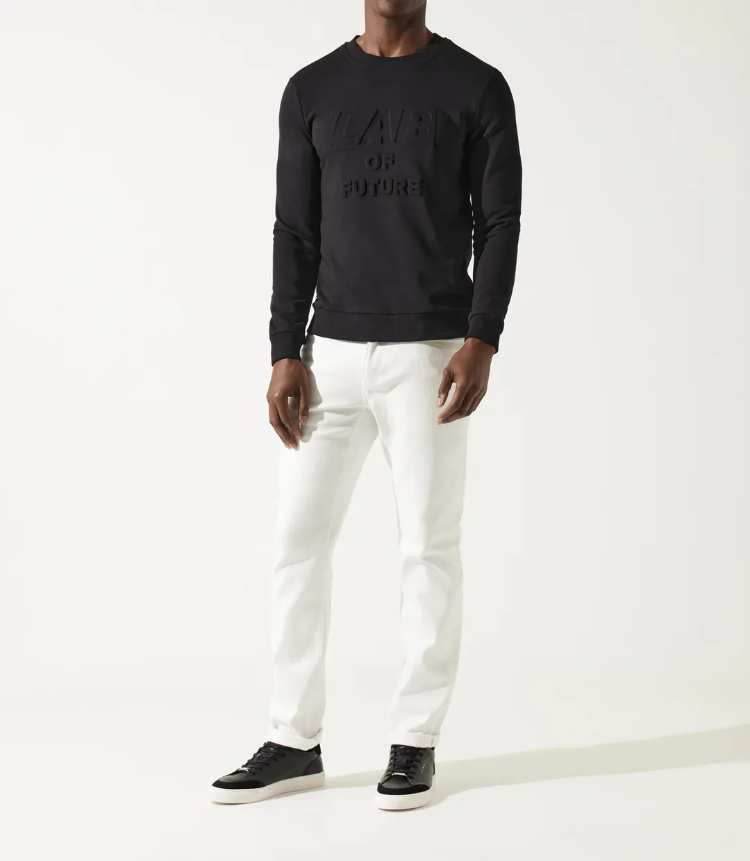 IZAC - Sweat col rond fantaisie noir