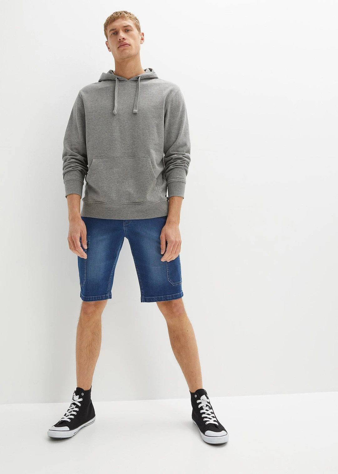 Bermuda en jean extensible, Regular