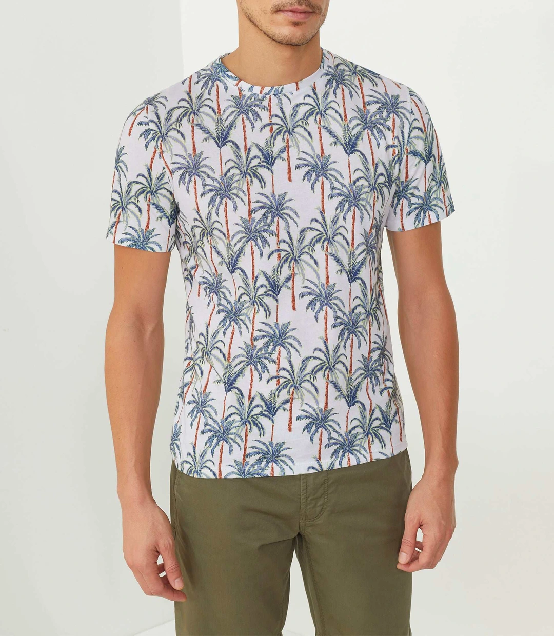IZAC - T-shirt col rond imprimé blanc ''Xylane''