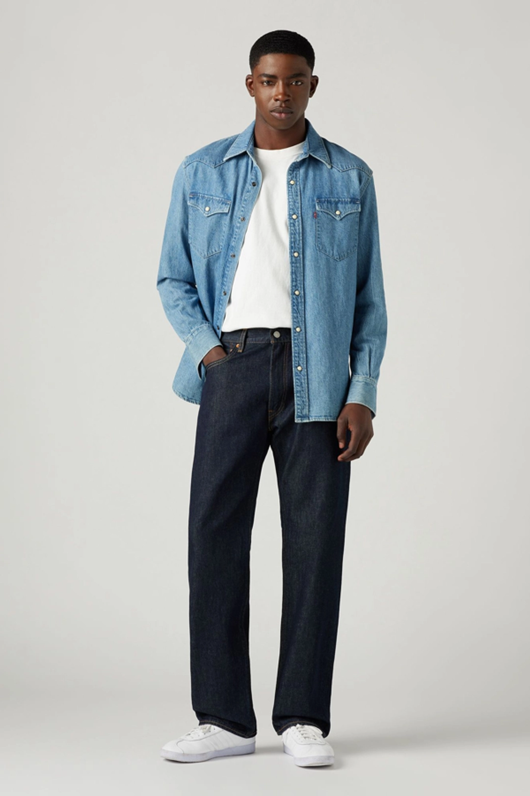 Levi's Jean 555 Relaxed Straight - Homme - Bleu / Welcome To The Game - 40X32