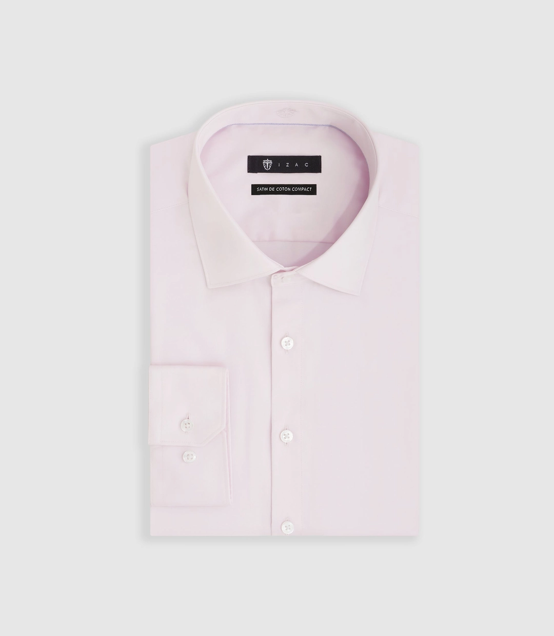 IZAC - Chemise slim rose ''Satinslim''