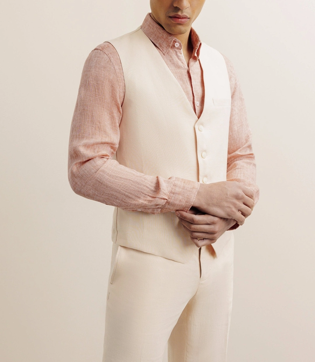 IZAC - Gilet 100% lin pêche
