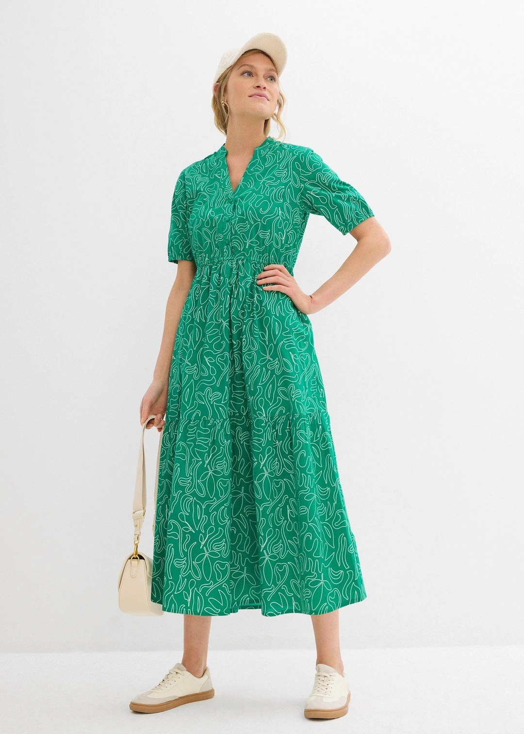 Robe midi ample, 100% coton - 2
