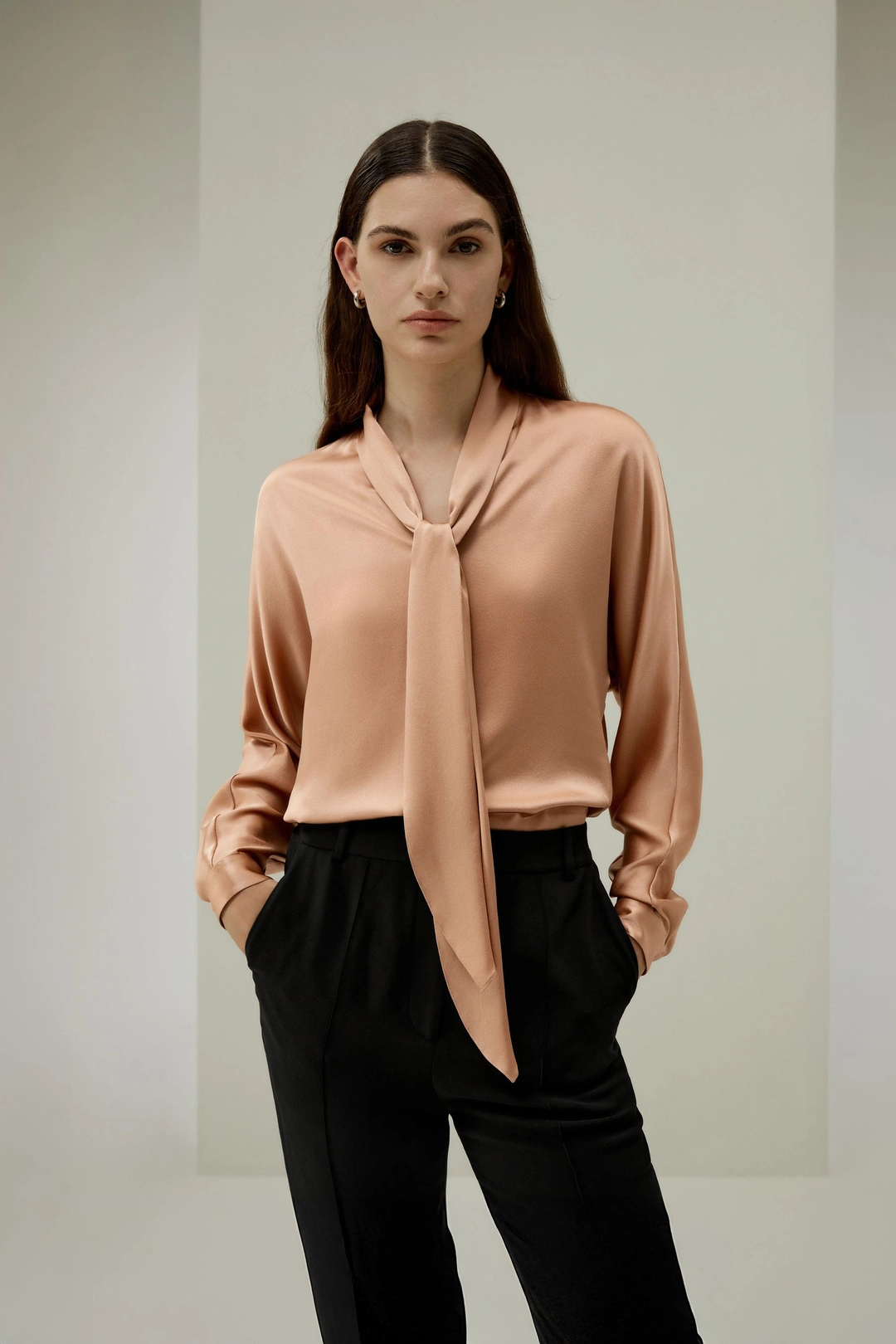 LILYSILK Chemisier En Soie Une Coupe Ample Et Décontractée Pure Soie Facile À Assortir Légèreté Luxueuse Rose Quartz M