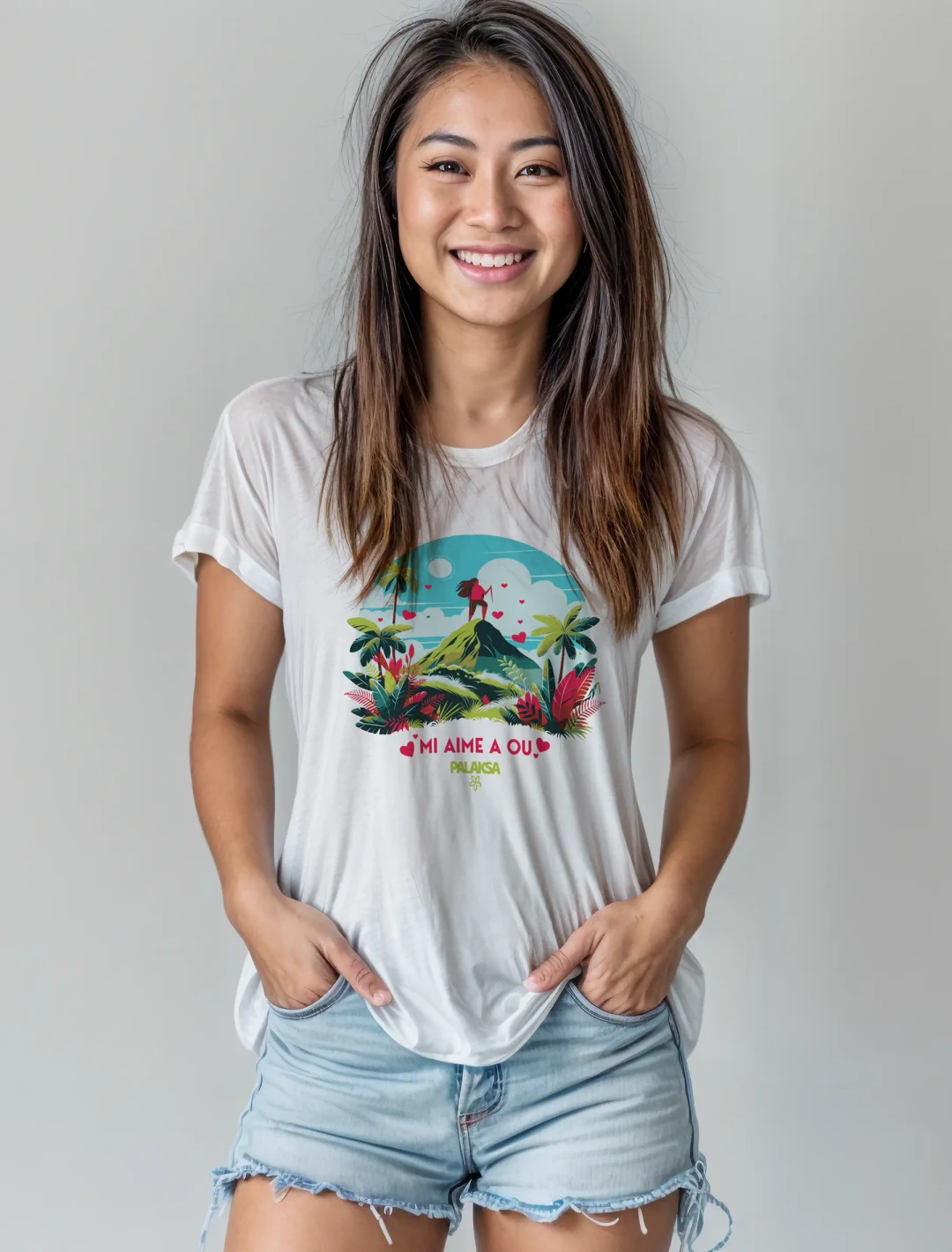 T-shirt Femme Fête Des Mères – Mi Aime A Ou – Qualité Premium Bio