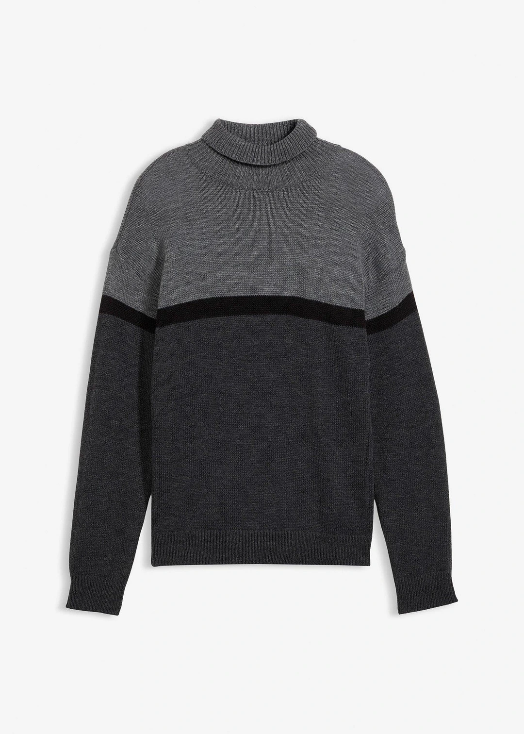 Pull col roulé style color-block