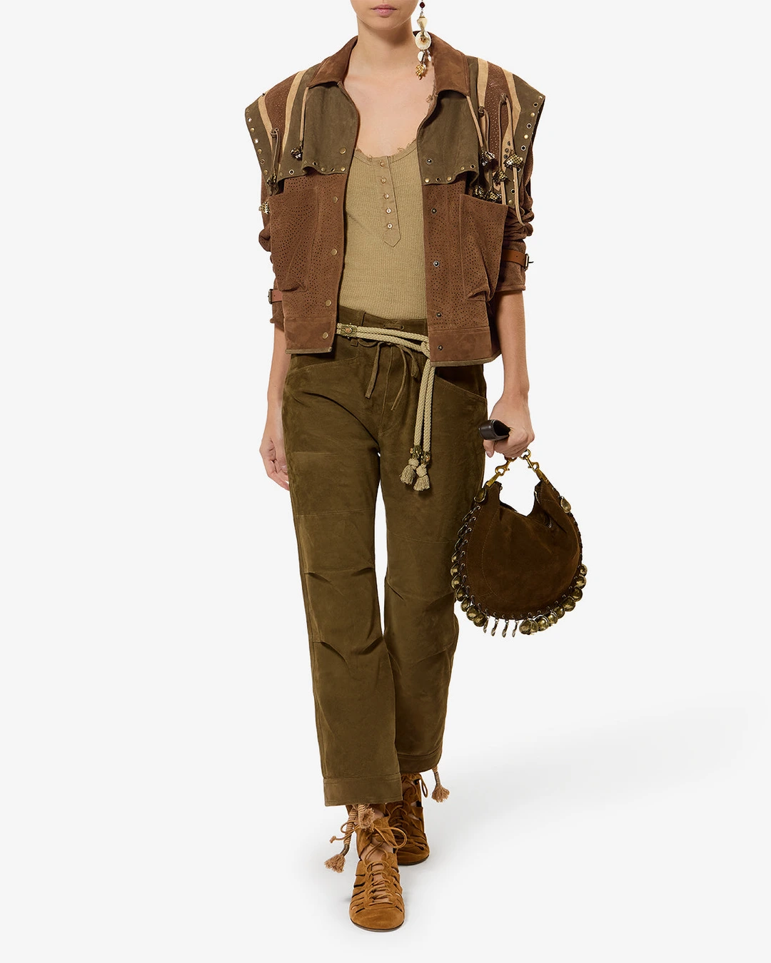 Veste En Cuir Kayae - Femme - Bronze - Taille 38 - 4