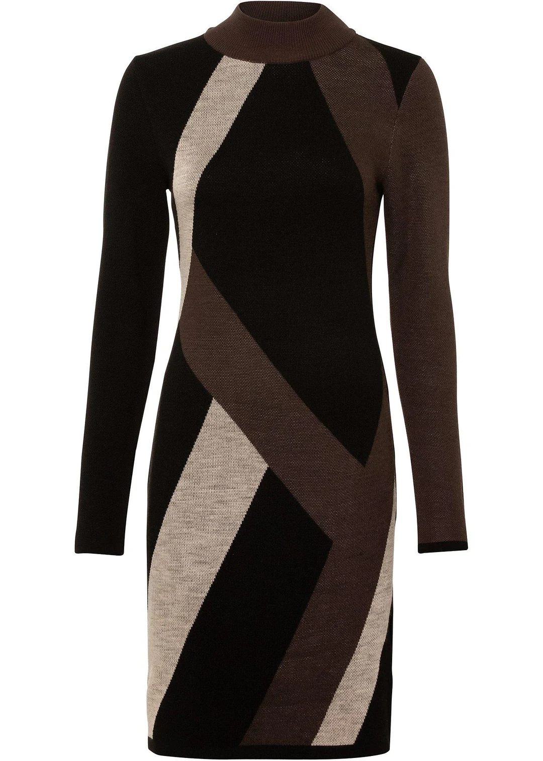 Robe en maille jacquard à rayures modernes