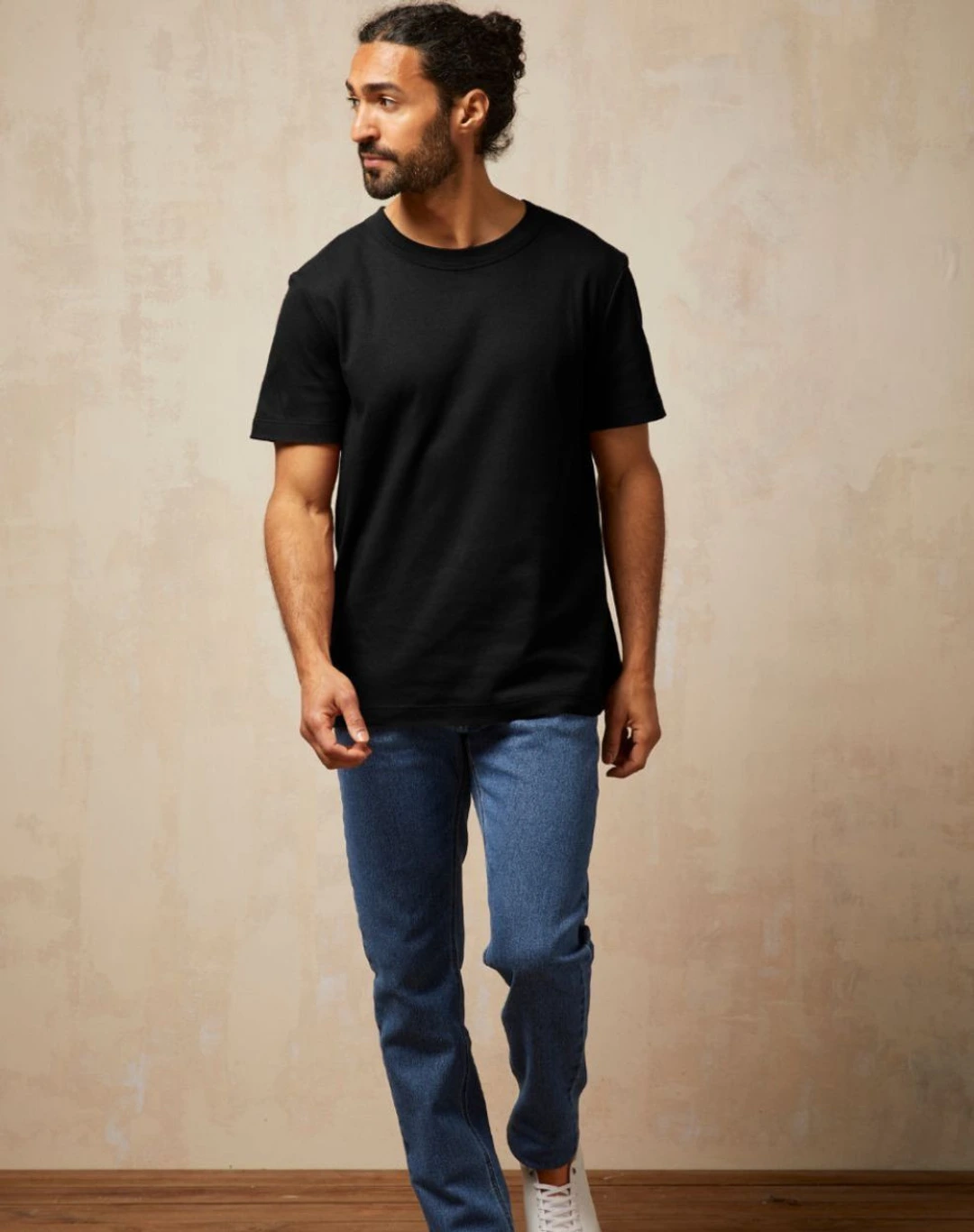 T-shirt épais en Coton Bio - Noir - Lemahieu