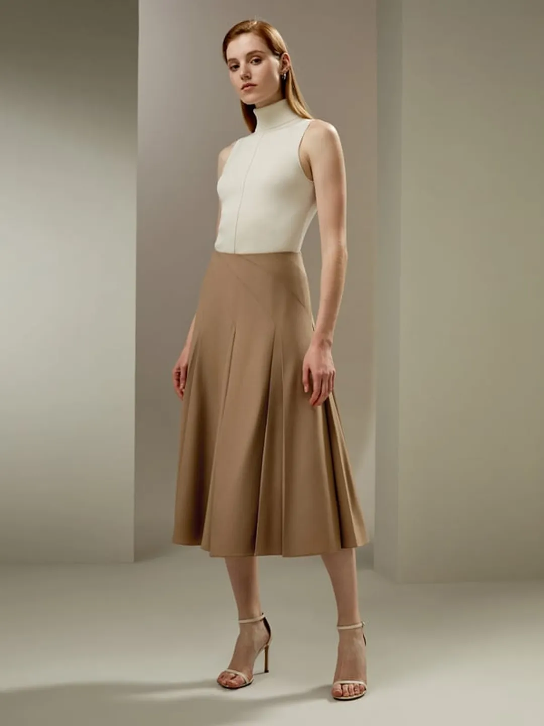 LILYSILK Jupe En Laine Moka Jupe Parapluie Midi Plissée Laine Mérinos Une Touche D'Élégance Dans Votre Vie 48