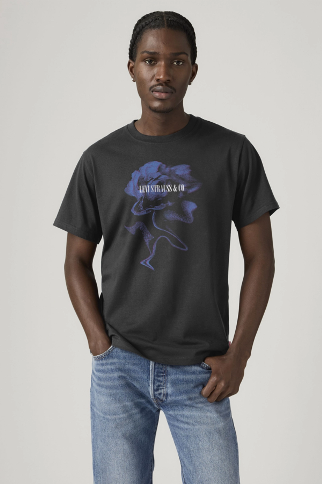 Levi's T Shirt Graphique Relaxed - Homme - Noir / Jet Black - 2XL