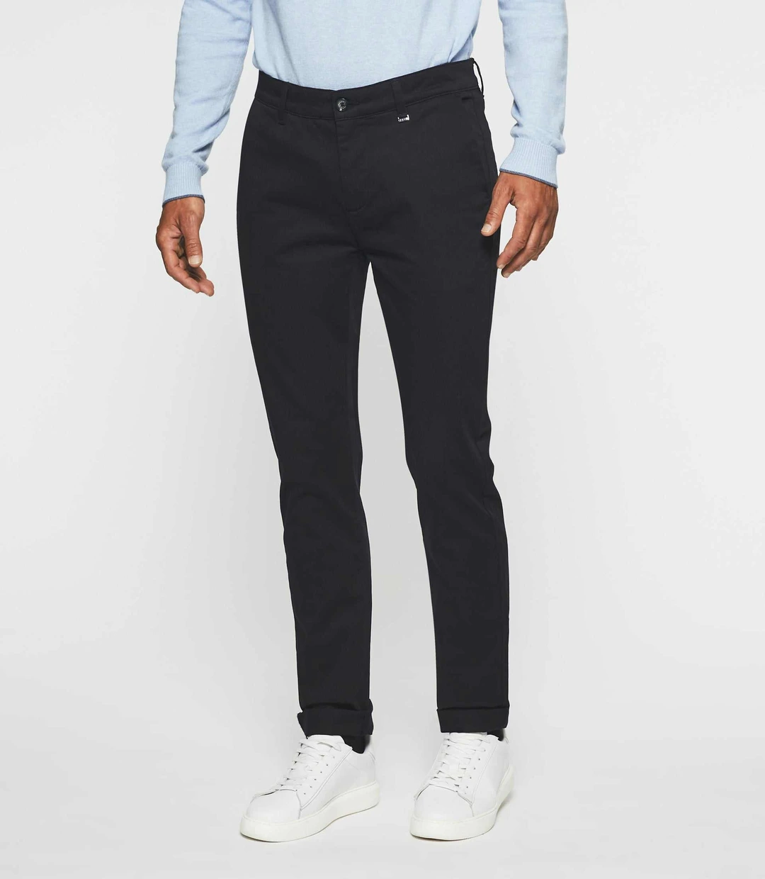 IZAC - Pantalon chino slim marine VANAMA