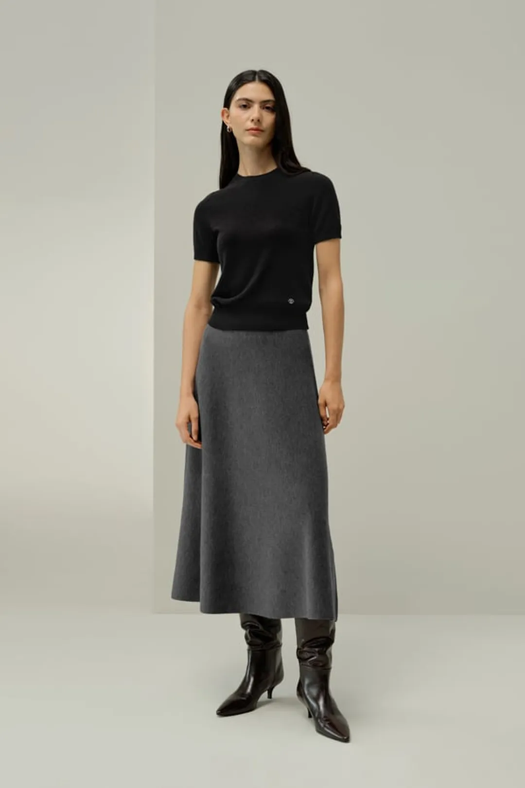LILYSILK Jupe En Laine Facile D'Entretien Du Travail Au Week-End Tonnerre Xs